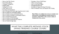 Complete Method Stock Swing Trading Course Table of Contents by Cory Mitchell, CMT
